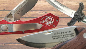 Custom Laser Engraved Knife for personal or gifts